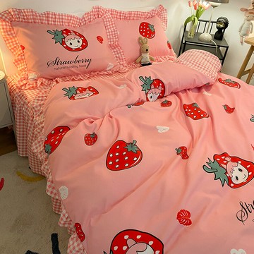 水洗棉花邊被套單件150單人200x230學生宿舍180x220春秋磨毛被罩