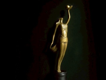 【老時光 OLD-TIME】早期二手厚重銅製雕塑擺飾