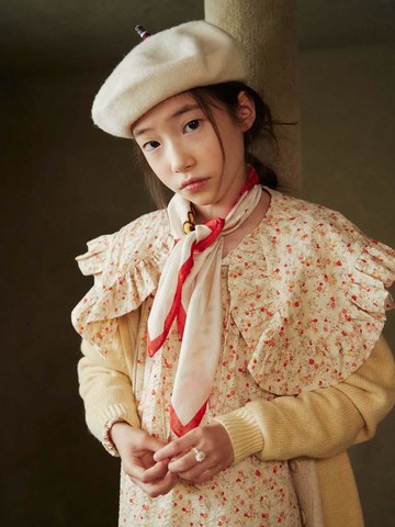 Cotton Standard Fit Collar Dress [Yellow]