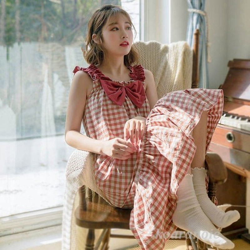 2色 パジャマ キャミ ワンピース 寝巻き レディース 春 夏 部屋着 ルームウェア 膝丈 ホームウエア シンプル 体型カバー おしゃれ 人気 日常 綿100 通販 Lineポイント最大get Lineショッピング