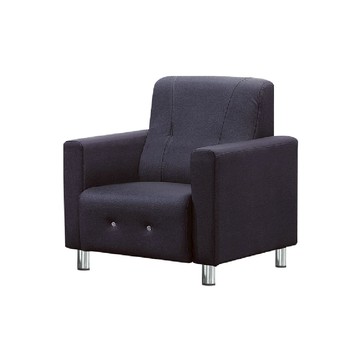 ASSARI-吉祥耐磨單人座布紋皮沙發