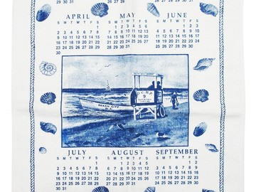 2006 美國早期布面月曆 海灘