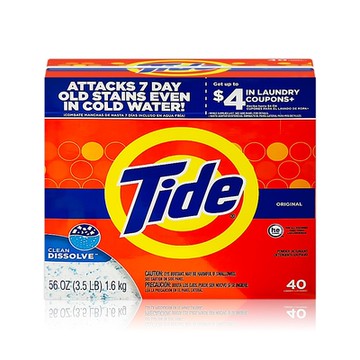 Tide 濃縮he高效能洗衣粉56oz/1.6kg