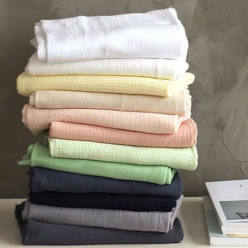 水洗雙層棉紗 服裝布料 進口布料 純色系列 CS512