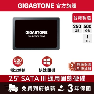 【GIGASTONE】2.5吋固態硬碟 內接式SSD 1T 500G 250G 台灣製造 SATA3 2.5"