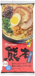 マルタイ 熊本黒マー油とんこつラーメン 2食入 186g