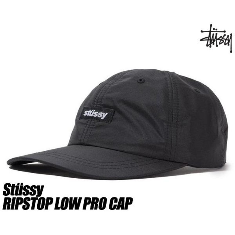 ステューシー ローキャップ STUSSY RIPSTOP LOW PRO CAP BLACK