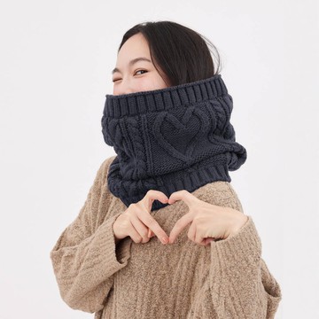 Lulu麻花抓毛絨保暖脖圍圍巾 【寒流保暖對策】