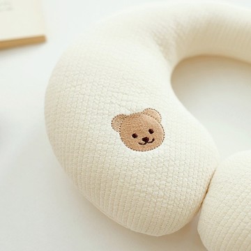 韓國Chezbebe經典小熊刺繡純棉頸枕