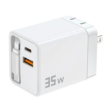 UTA 摺疊電源供應器 IC15  白色  TC/USB  1個