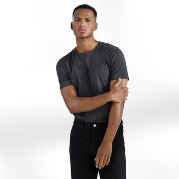 Bread & Boxers 兩件組 有機棉男用圓領T - 深灰