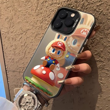 馬里奧拉布布 iphon手機殼 卡通防摔保護殼 適用iPhone 16e 15 14 13 12 11 Pro Max