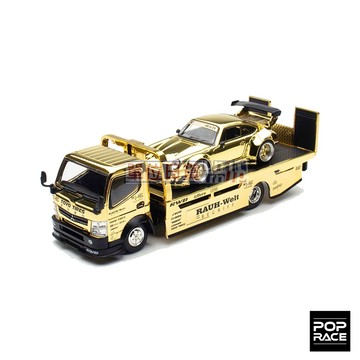 『 單位日貨 』PopRace 1/64 拓意 HEC 2026 北京限定 保時捷 RWB 930 RWB 平板拖車