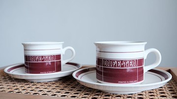 早期日本普普風CAFE.TEA咖啡杯組