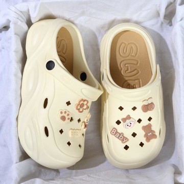 EVA洞洞鞋女士夏季2024新款外穿沙灘可愛厚底踩屎感涼拖鞋女夏天