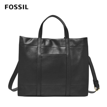 FOSSIL Carmen 真皮兩用手提包-黑色 ZB7938001
