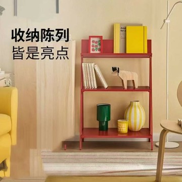 免運 可開發票 公司貨 鐵藝尼克置物架落地多層開放式床頭展示架紅色置物架收納 快速出貨PPP1111