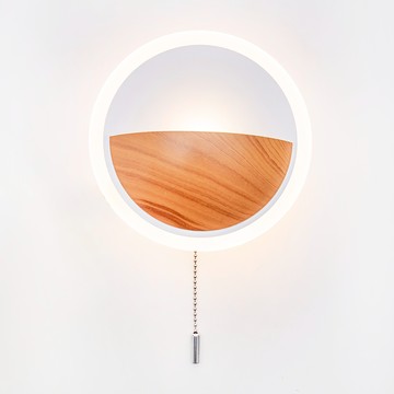 GLOBO 木紋LED壁燈 圓