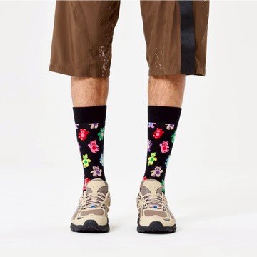 瑞典 HAPPY SOCKS  Animals系列-可愛泰迪熊 - 粉色-EU(36~40)