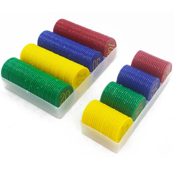 麻將籌碼幣 游戲代幣 160片雙面燙金數字面值帶盒套裝