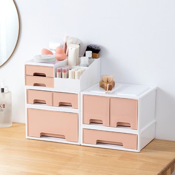 桌面化妝品收納盒宿舍辦公桌抽屜置物架小盒子辦公室桌上收納柜