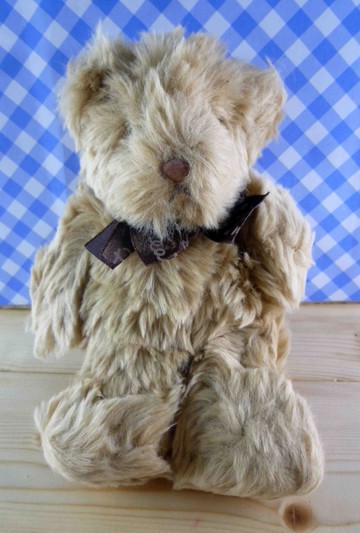 【震撼精品百貨】日本精品百貨-長毛熊-咖啡色蝴蝶結