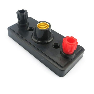 台灣出貨 物理實驗燈泡座（黑色） 小燈座 串聯並聯實驗教學儀器 電子製作