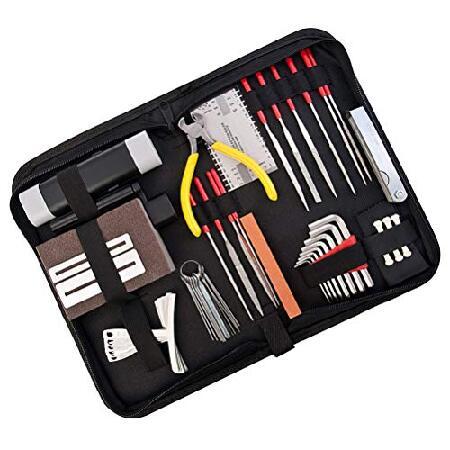 45 Pieces Guitar Repairing Maintenance Tool Kit,Haploon Guitar Setup Kit Repair Tools with Carry Bag for Guitar Ukulele Bass Mandolin Banjo