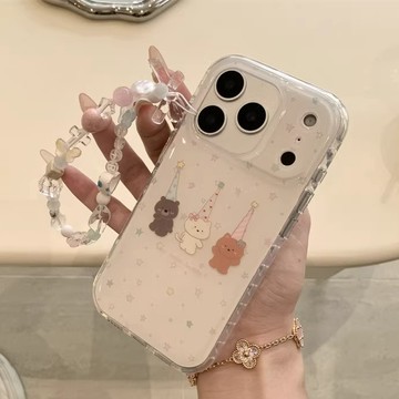 可愛奶萌長帽星星防摔殼 iphone17promax手機殼16 15 14 13 保護套 蘋果保護殼 不撞款