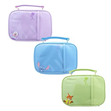 小禮堂 Disney 迪士尼 多功能手提收納包 (小圖款) 牡蠣寶寶 史迪奇 尼克