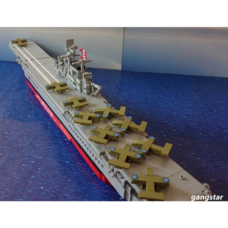 レゴ LEGO ブロック 互換 船 戦艦 空母 アメリカ軍 航空母艦ホーネット 