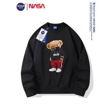 NASA秋冬加厚套頭潮美式圓領衛衣