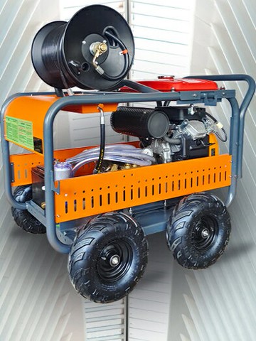 高壓管道疏通機高壓清洗機物業工廠下水道養殖場大流量疏通沖洗