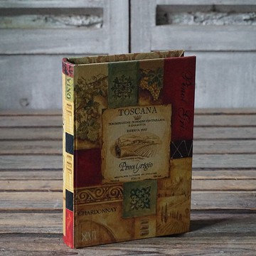 易統家居仿古做舊書本盒擺件家居裝飾櫥窗陳列攝影道具書架收納盒1入