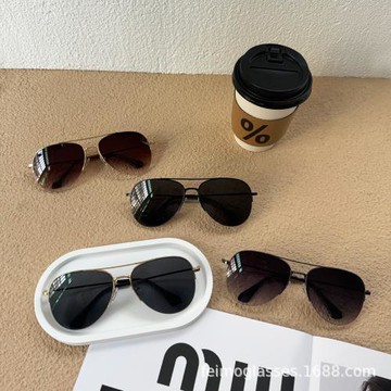 2024新款墨鏡男開車黑色高級感遮陽眼鏡飛行員式蛤蟆鏡大框太陽鏡