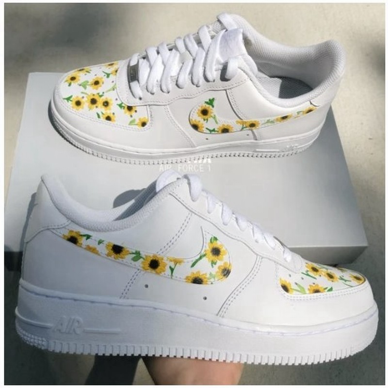 ナイキ Nike エアフォース 1 Air Force 1 エアフォースワン ひまわり 花柄 カスタム メンズ レディース スニーカー 通販 Lineポイント最大get Lineショッピング