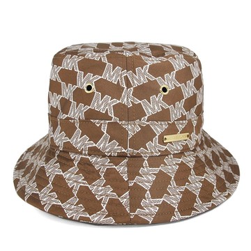 MICHAEL KORS 滿版LOGO漁夫帽(馬鞍棕)