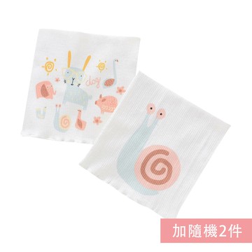 JoyNa - 4件入-嬰兒肚圍 保暖針織大彈力-小蝸牛組2入+隨機2件入-16*20cm