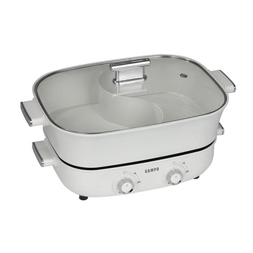SAMPO 6.2L大容量雙調溫饗食鴛鴦鍋 TQ-LA65W