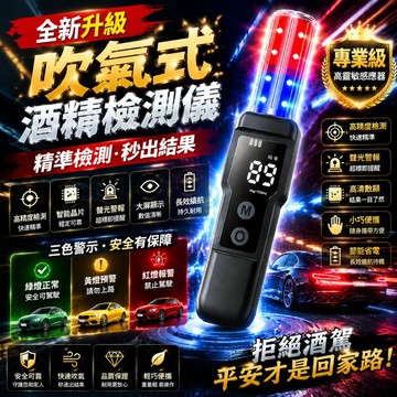 好物優選 酒測器 警用酒測器 測酒器 酒測棒 汽車用品 指揮棒 超精准 吹氣式高精度測酒器 酒精濃度檢測 精準酒測儀
