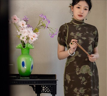 【鈺霞】 新中式復古 素雅古法旗袍