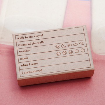 木頭印章 : 老派漫步