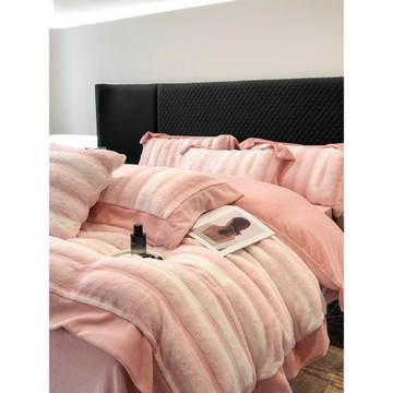 MUMI冬季皮草牛奶絨四件套珊瑚絨加厚保暖輕奢高級感床單被套床品