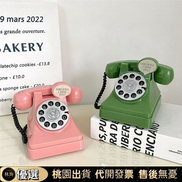 『新店限時下殺🎉』ins風儲蓄罐電話機粉色少女心擺件攝影道具房間拍照裝飾生日禮物