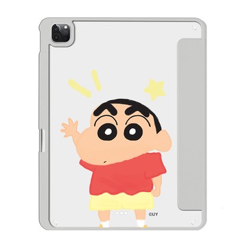【正版授權】蠟筆小新可愛變裝強悍磁吸iPad三折保護殼