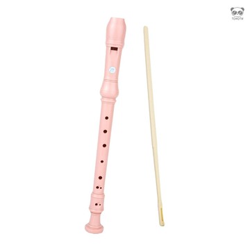 豎笛8孔高音C調 學生笛子 帶清潔棒 ABS樹脂材質 適合初學者和專業人士 英式YRS-24B 粉色