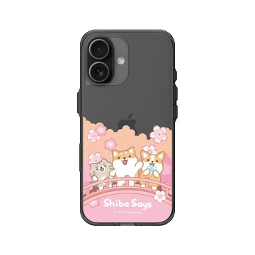 iPhone 17 Clear (相機按鈕) 酷墨灰 - 柴語錄 Shiba Says - 賞櫻小確幸