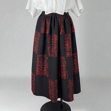 和服 || 拼布 || 長裙 || 黑×紅