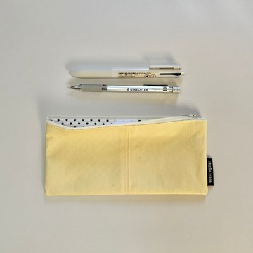 筆袋 (帆布 柔嫩黃) 筆盒 手帳 裝飾膠帶 文具 辦公用品