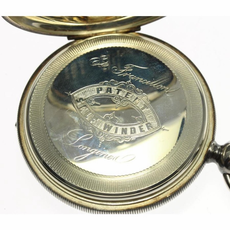 ロンジン LONGINES 懐中時計 ロンジン 銀無垢アンティーク懐中時計 黒金装飾 【1916年製】